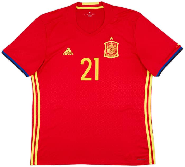 2016-17 Spain Home Shirt Silva #21 - 10/10 - (XL)