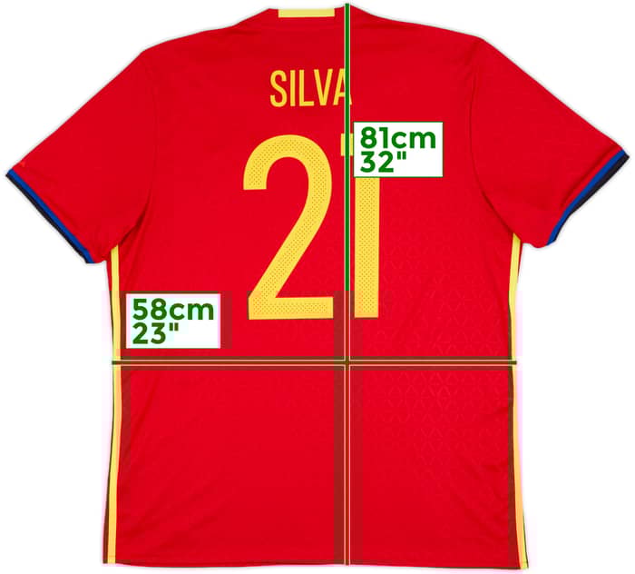 2016-17 Spain Home Shirt Silva #21 - 10/10 - (XL)