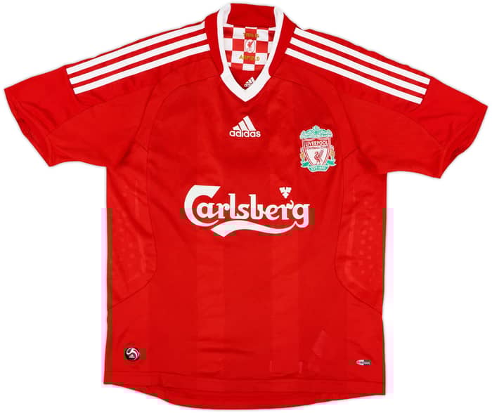 2008-10 Liverpool Home Shirt Gerrard #8 - 6/10 - (XL.Boys)