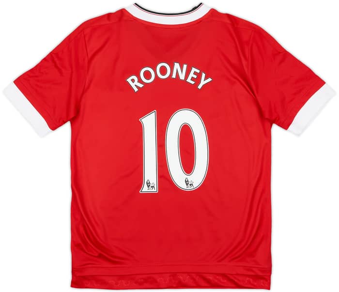 2015-16 Manchester United Home Shirt Rooney #10 - 8/10 - (M.Boys)