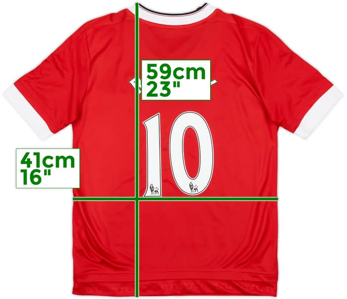 2015-16 Manchester United Home Shirt Rooney #10 - 8/10 - (M.Boys)