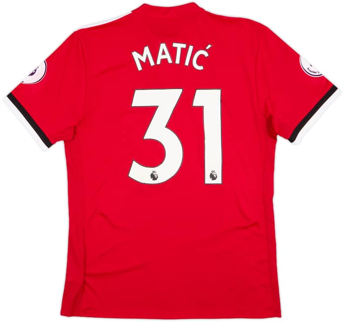 2017-18 Manchester United Home Shirt Matic #31 - 8/10 - (M)