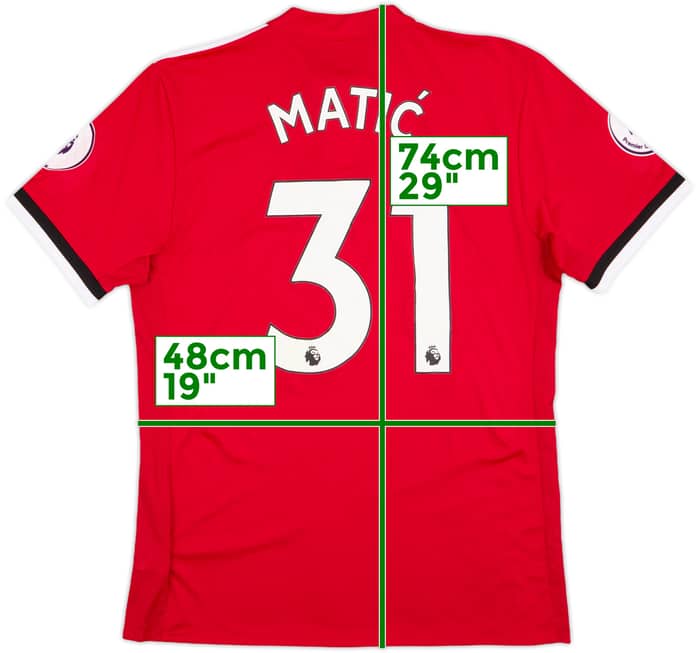 2017-18 Manchester United Home Shirt Matic #31 - 8/10 - (M)