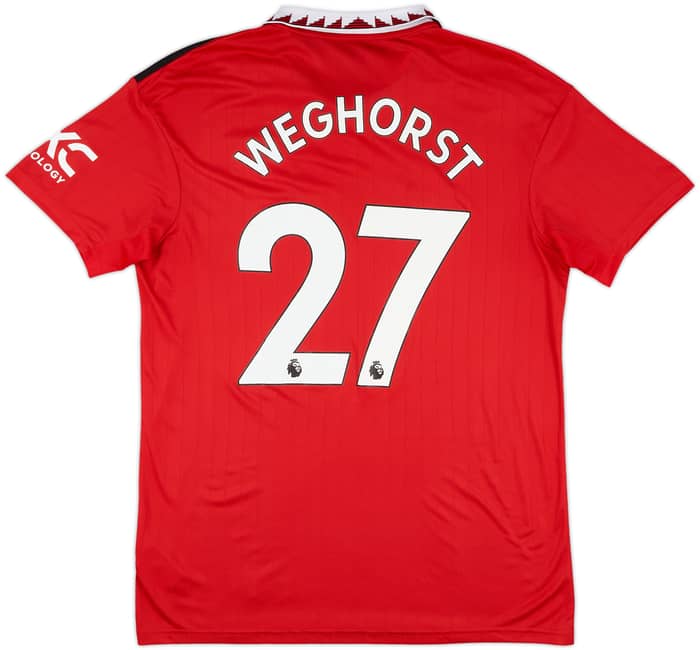 2022-23 Manchester United Home Shirt Weghorst #27 - 8/10 - (L)