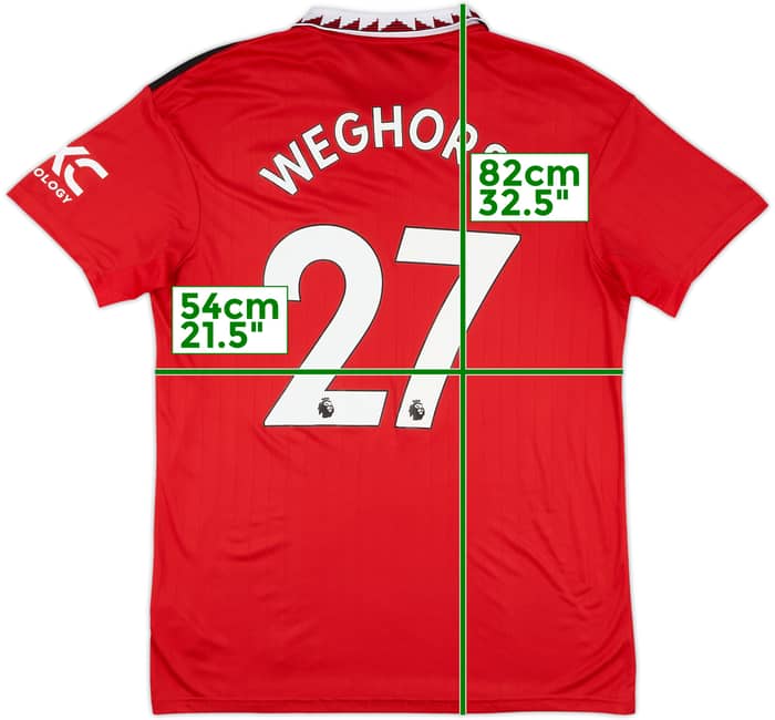 2022-23 Manchester United Home Shirt Weghorst #27 - 8/10 - (L)