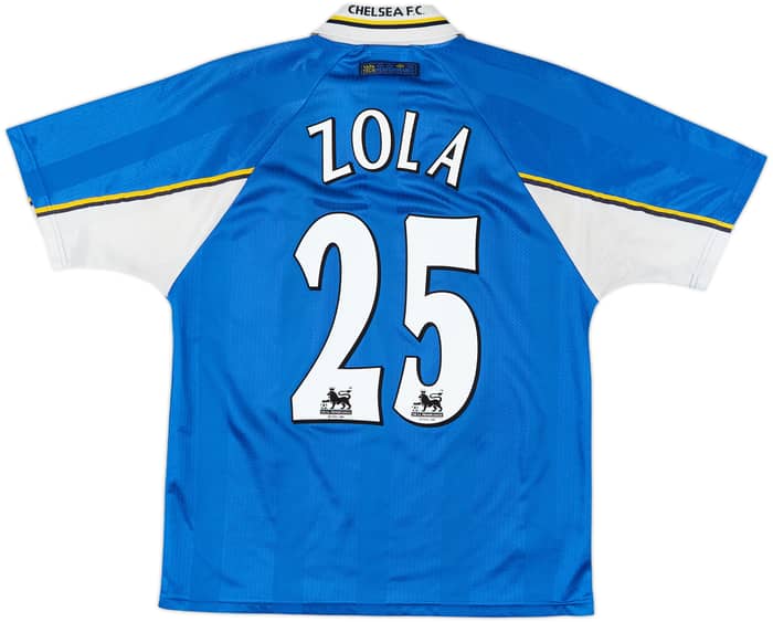 1997-99 Chelsea Home Shirt Zola #25 - 7/10 - (M)