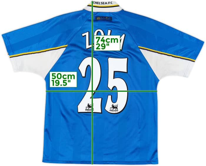1997-99 Chelsea Home Shirt Zola #25 - 7/10 - (M)