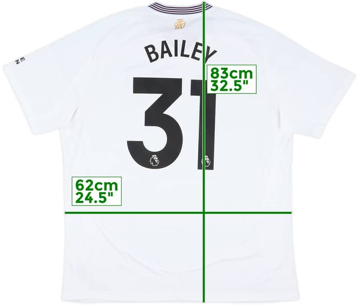 2024-25 Aston Villa Away Shirt Bailey #31 - 8/10 - (XXL)