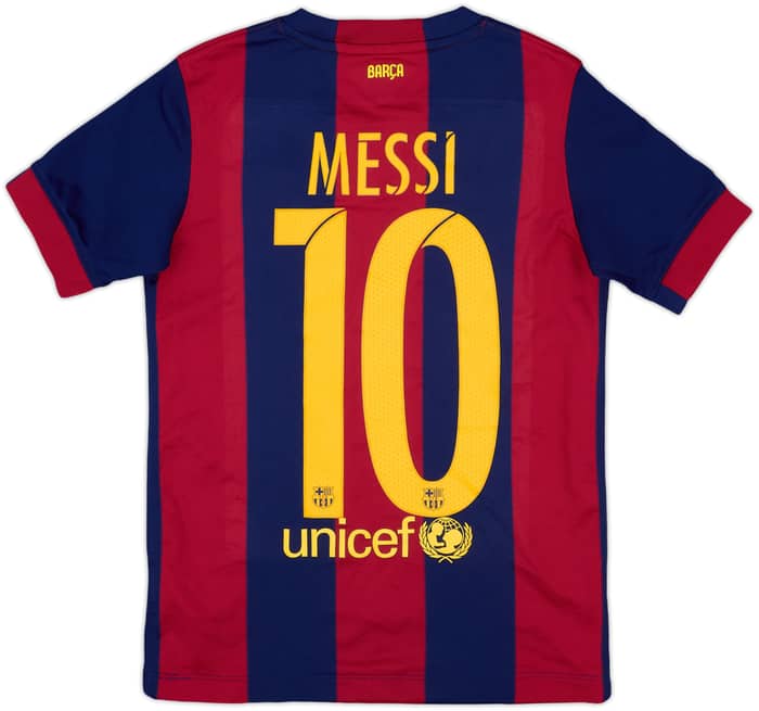 2014-15 Barcelona Home Shirt Messi #10 - 9/10 - (S.Boys)
