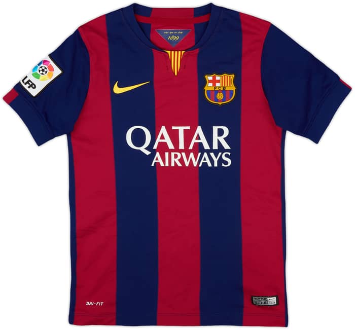 2014-15 Barcelona Home Shirt Messi #10 - 9/10 - (S.Boys)