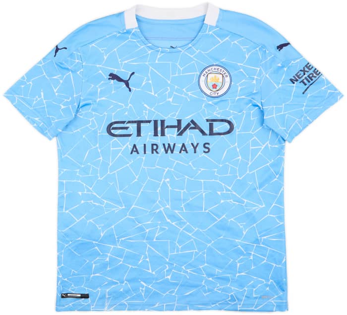 2020-21 Manchester City Home Shirt De Bruyne #17 - 7/10 - (XL.Boys)