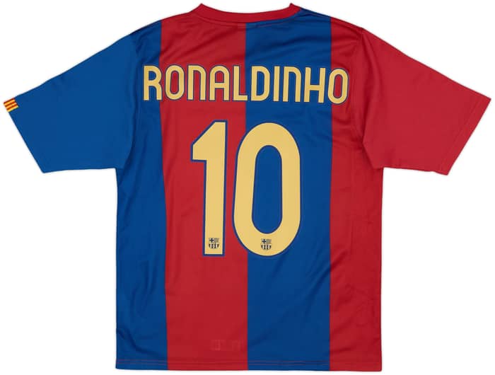 2006-07 Barcelona Basic Home Shirt Ronaldinho #10 - 10/10 - (S)