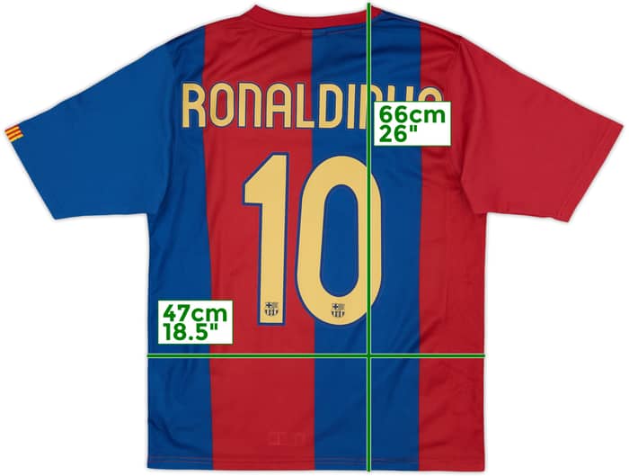 2006-07 Barcelona Basic Home Shirt Ronaldinho #10 - 10/10 - (S)