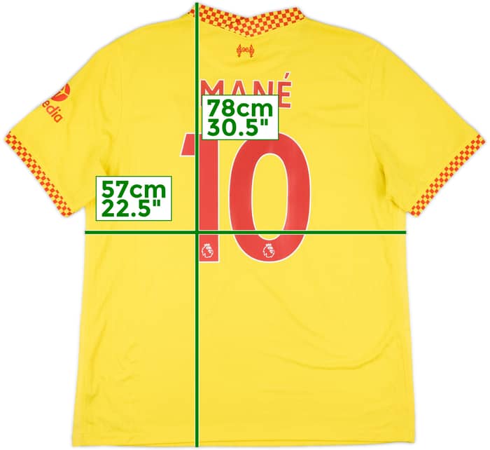 2021-22 Liverpool Third Shirt Mane #10 - 9/10 - (XL)