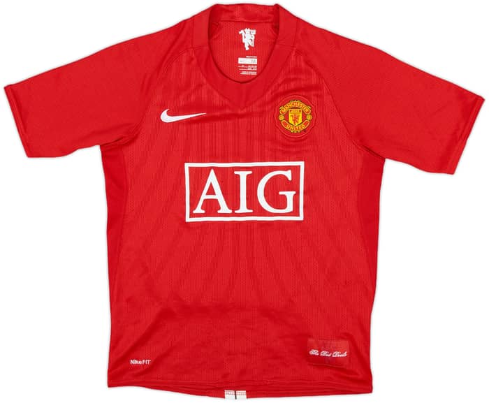 2007-09 Manchester United Home Shirt Ronaldo #7 - 5/10 - (M.Boys)