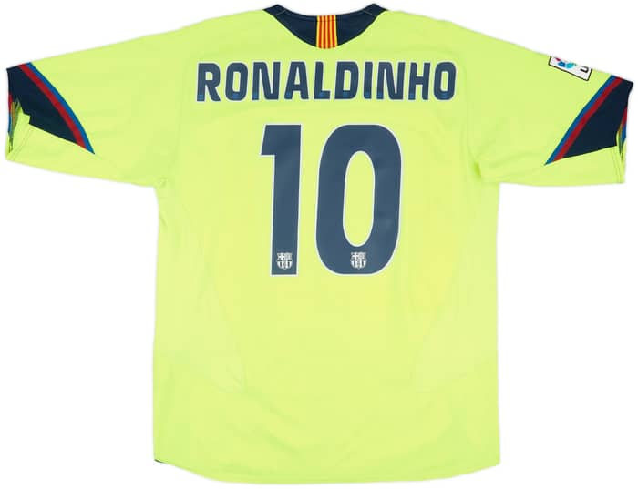 2005-06 Barcelona Away Shirt Ronaldinho #10 - 6/10 - (L)