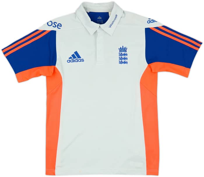 2014-15 England Cricket adidas Polo Shirt - 8/10 - (S)