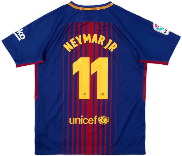 2017-18 Barcelona Home Shirt Neymar Jr #11 - 8/10 - (L.Boys)