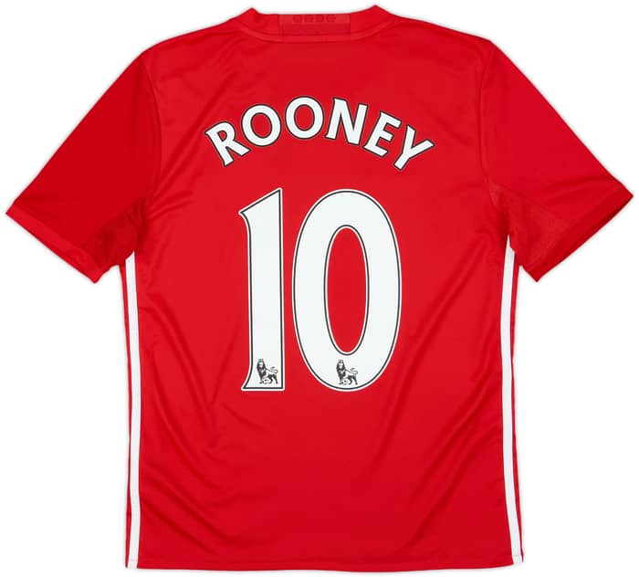 2016-17 Manchester United Home Shirt Rooney #10 - 9/10 - (L.Boys)