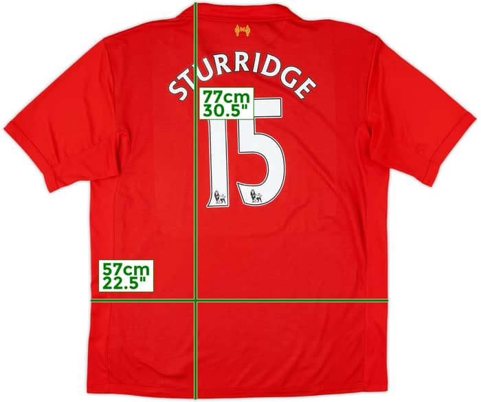 2012-13 Liverpool Home Shirt Sturridge #15 - 7/10 - (3XL)