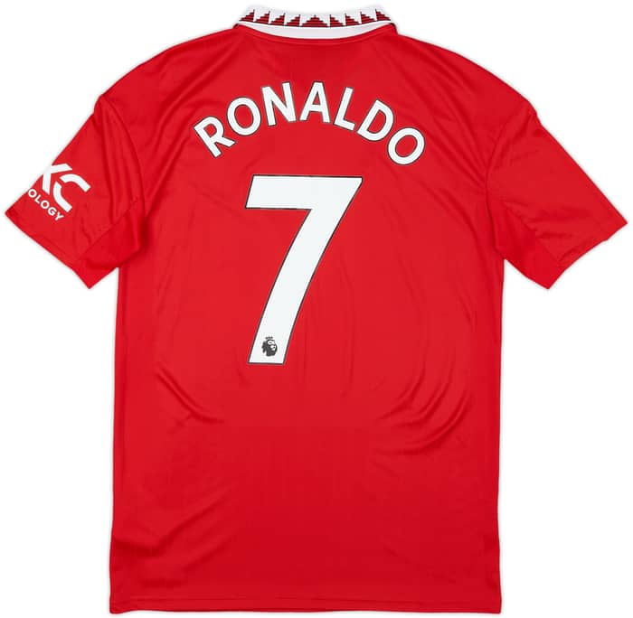 2022-23 Manchester United Home Shirt Ronaldo #7 - 10/10 - (XL.Boys)