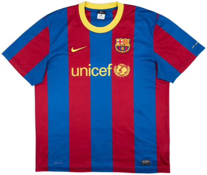 2010-11 Barcelona Basic Home Shirt Messi #10 - 7/10 - (XL)