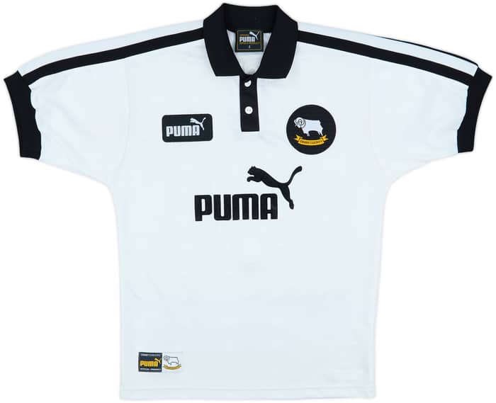 1997-98 Derby County Home Shirt Wanchope #9 - 9/10 - (S)