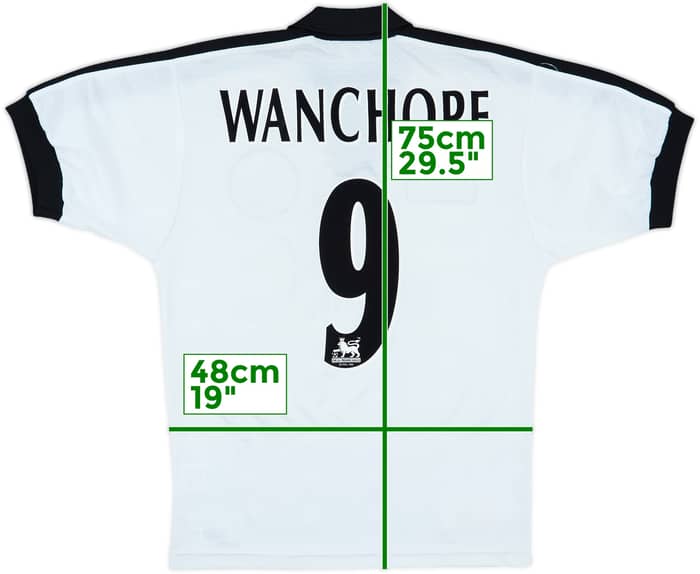 1997-98 Derby County Home Shirt Wanchope #9 - 9/10 - (S)