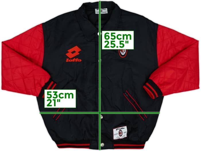 1994-95 AC Milan Lotto Padded Bomber Jacket - 7/10 - (XL.Boys)