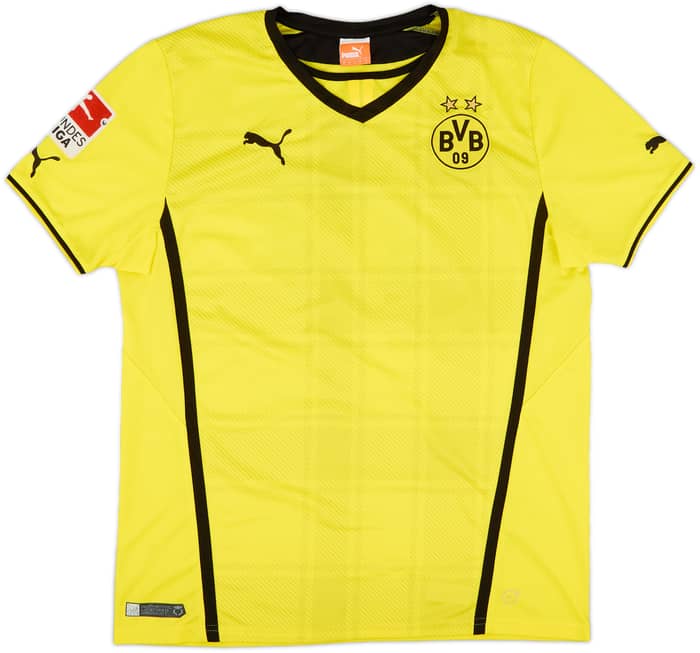 2013-14 Borussia Dortmund Home Shirt Aubameyang #17 - 8/10 - (L)