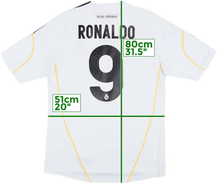 2009-10 Real Madrid Home Shirt Ronaldo #9 - 6/10 - (L)