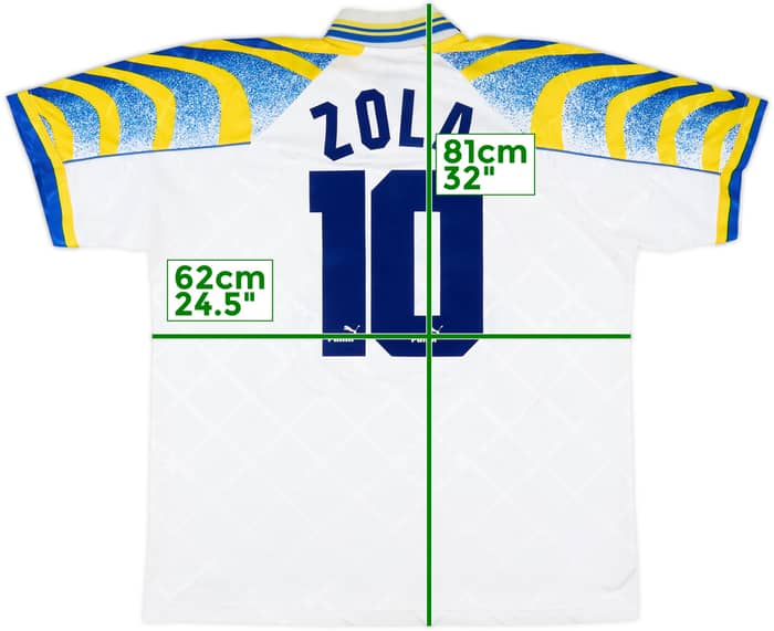 1995-97 Parma Home Shirt Zola #10 - 8/10 - (XL)