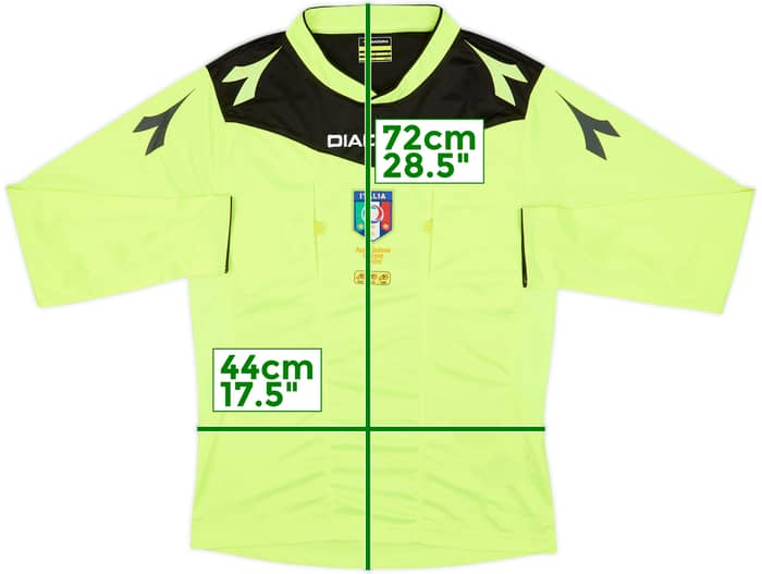 2014-15 Italy Diadora Referee L/S Shirt - 7/10 - (XS)