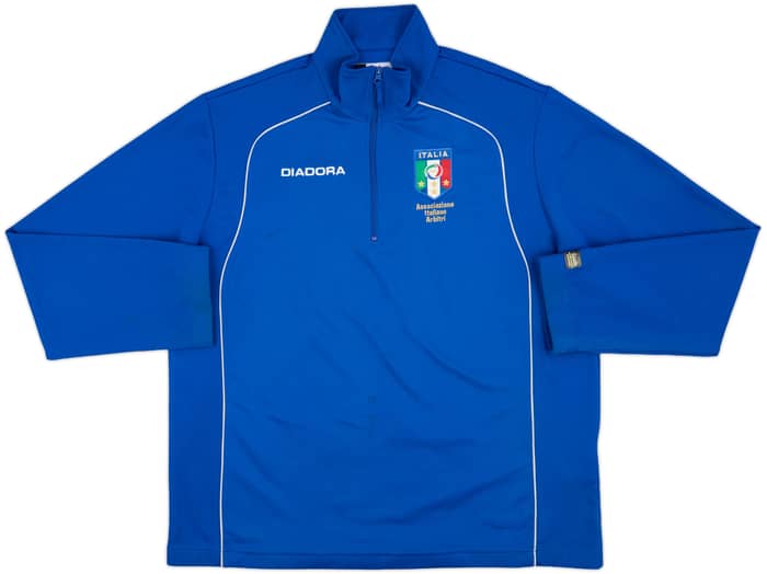 2006-08 Italy Diadora Referee 1/4 Zip Track Jacket - 7/10 - (XXL)