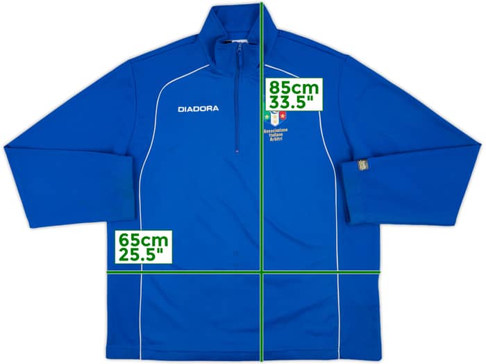 2006-08 Italy Diadora Referee 1/4 Zip Track Jacket - 7/10 - (XXL)