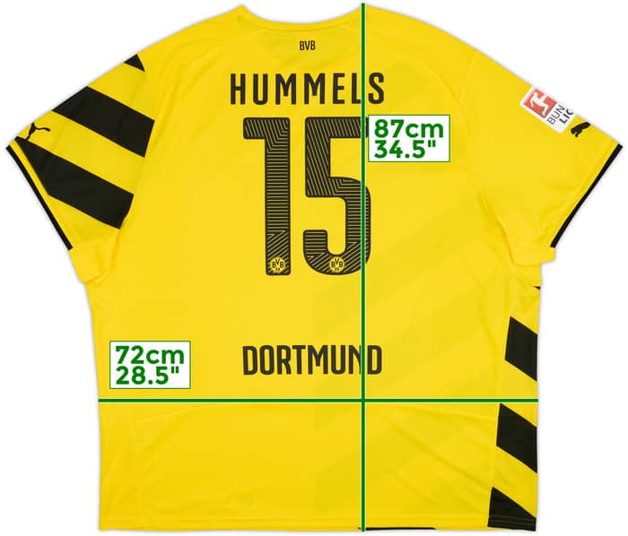 2014-15 Borussia Dortmund Home Shirt Hummels #15 - 9/10 - (4XL)
