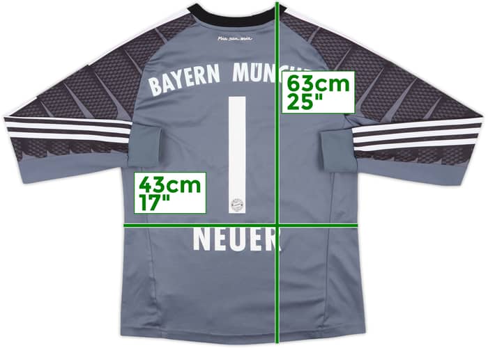 2014-15 Bayern Munich GK Shirt Neuer #1 - 6/10 - (L.Boys)