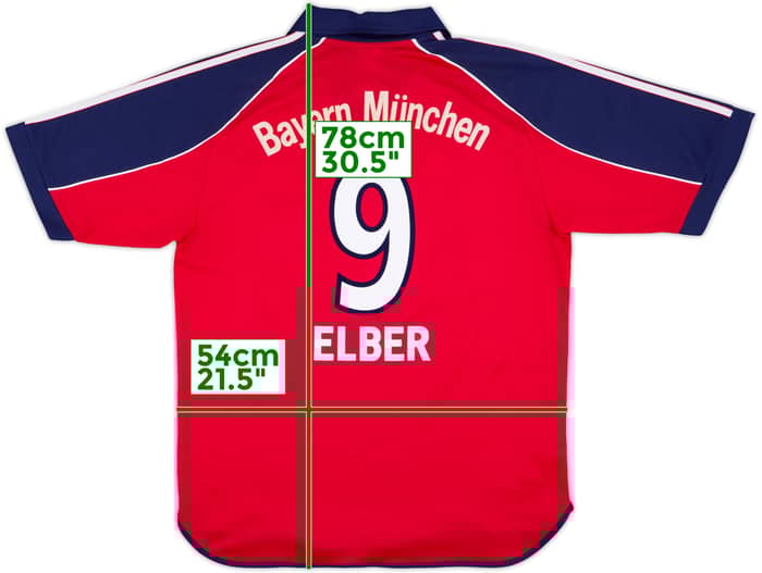 1999-01 Bayern Munich Home Shirt Elber #9 - 8/10 - (M)