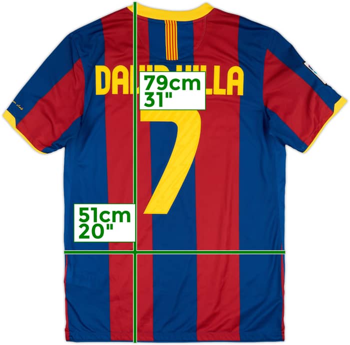 2010-11 Barcelona Home Shirt David Villa #7 - 7/10 - (M)