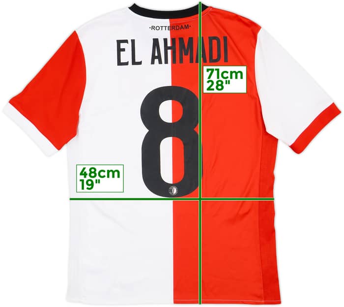 2017-18 Feyenoord Home Shirt El Ahmadi #8 - 9/10 - (XL.Boys)
