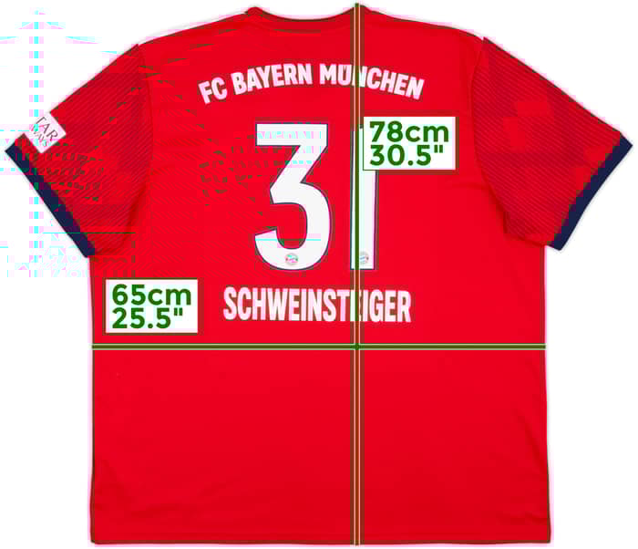 2018-19 Bayern Munich Home Shirt Schweinsteiger #31 - 7/10 - (XXL)