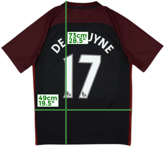 2016-17 Manchester City Away Shirt De Bruyne #17 - 10/10 - (M)