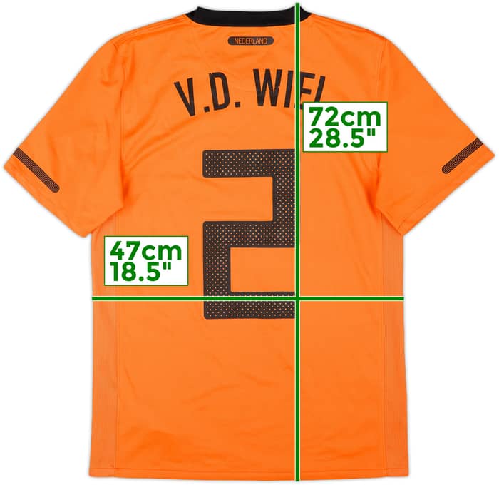 2010-11 Netherlands Home Shirt V.D. Wiel #2 - 7/10 - (S)