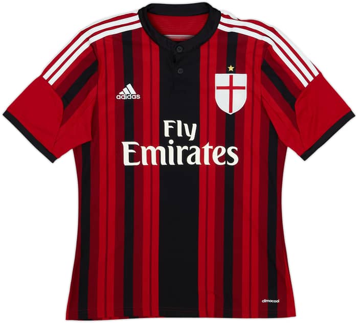 2014-15 AC Milan Home Shirt Balotelli #45 - 6/10 - (M)