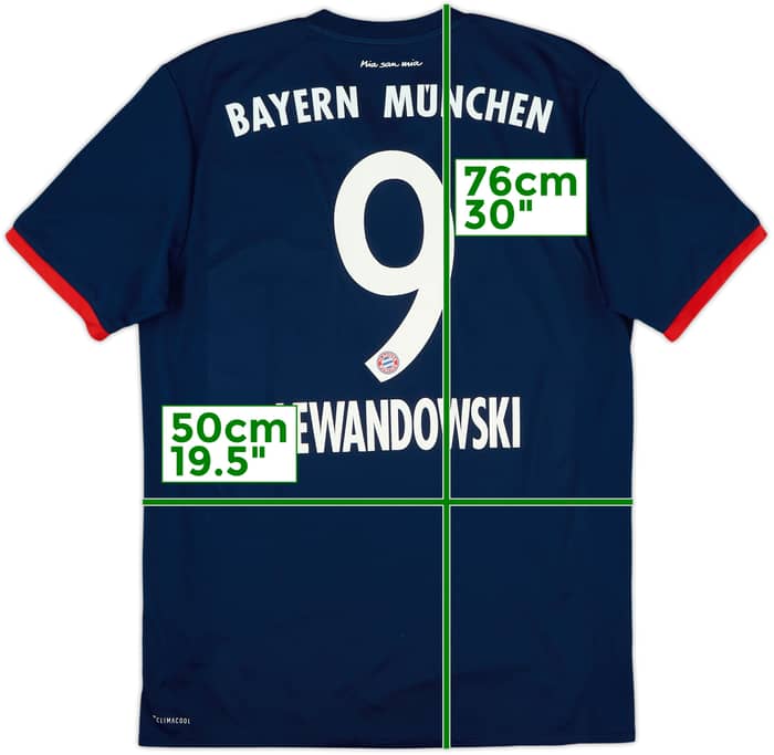 2017-18 Bayern Munich Away Shirt Lewandowski #9 - 7/10 - (M)