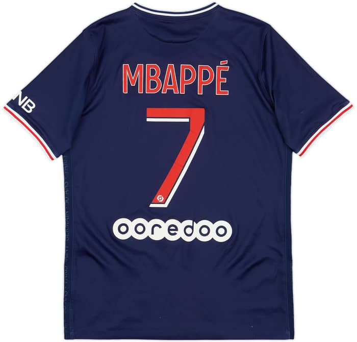 2020-21 Paris Saint-Germain Home Shirt Mbappe #7 - 7/10 - (XL.Boys)