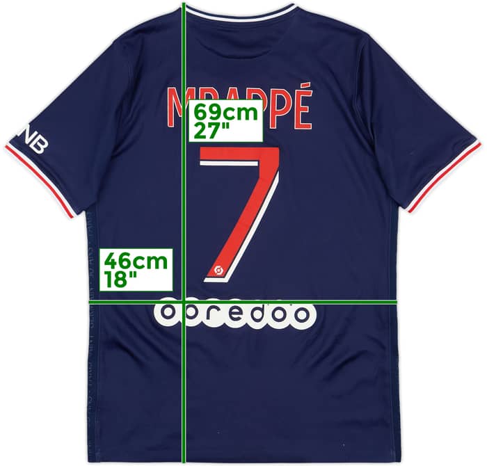 2020-21 Paris Saint-Germain Home Shirt Mbappe #7 - 7/10 - (XL.Boys)