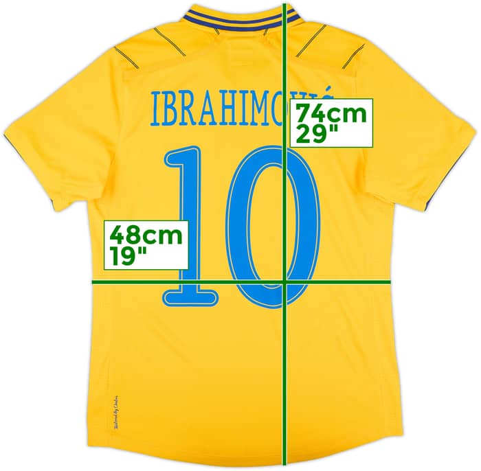 2012-13 Sweden Home Shirt Ibrahimovic #10 - 8/10 - (S)