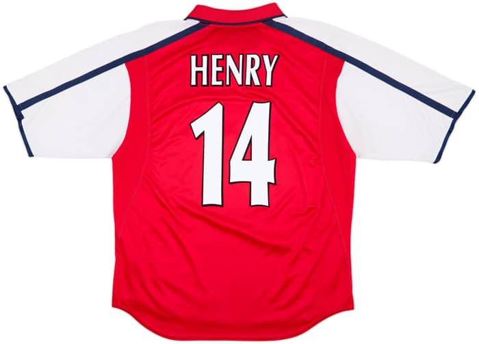 2000-02 Arsenal Home Shirt Henry #14 - 6/10 - (XL)