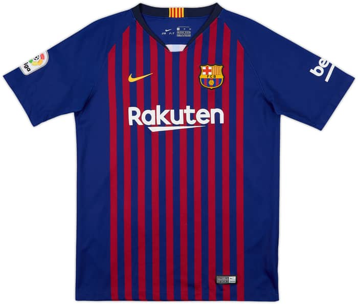2018-19 Barcelona Home Shirt Messi #10 - 9/10 - (XL.Boys)